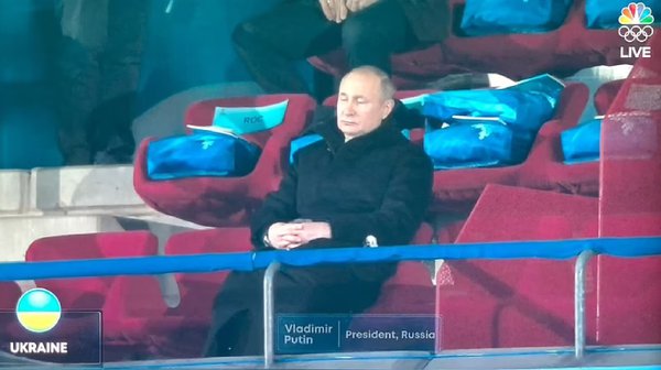 Акторство у стилі КДБ. Путін на секунду "заснув", коли на Олімпіаді йшла команда України