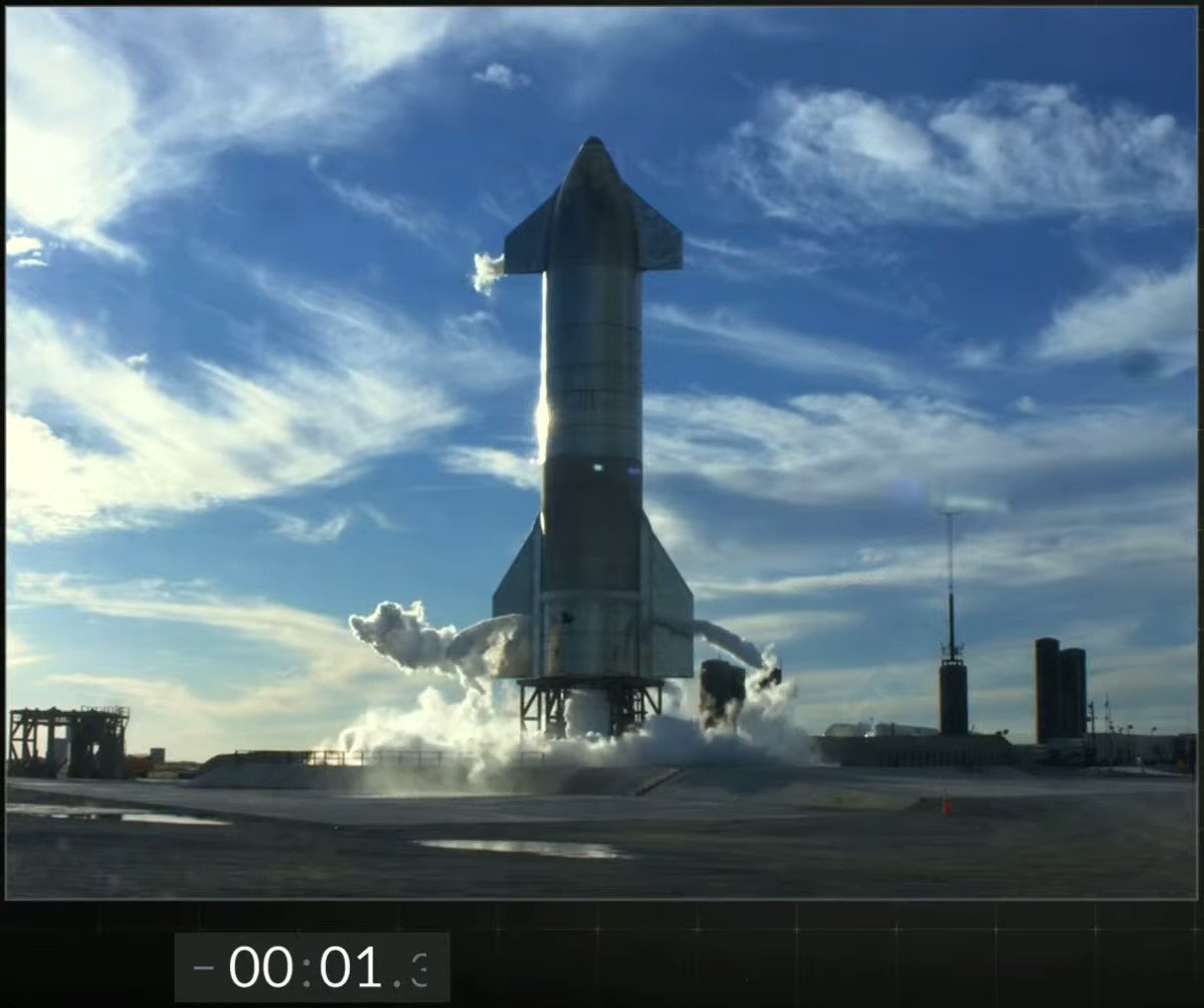 Момент скасування запуску: скріншот з відео SpaceX