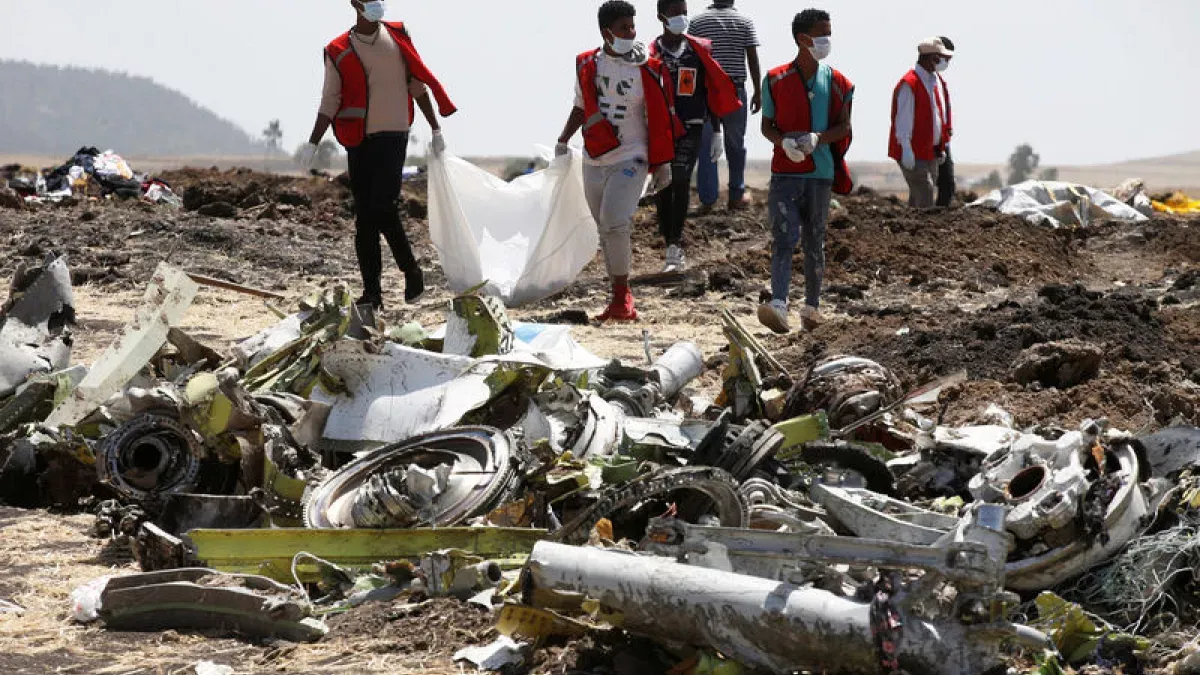 Фото з місця катастрофи Boeing 737 Ethiopian Airlines, тоді загинуло 157 осіб