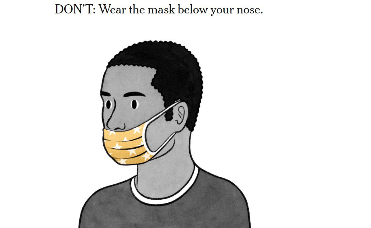 Носити маску під носом – все одно що... ну, ви бачили цей мем