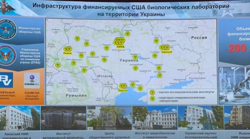 Дезінформація про американські біолабораторії в Україні, поширена Міністерством оборони Росії в березні 2022 року