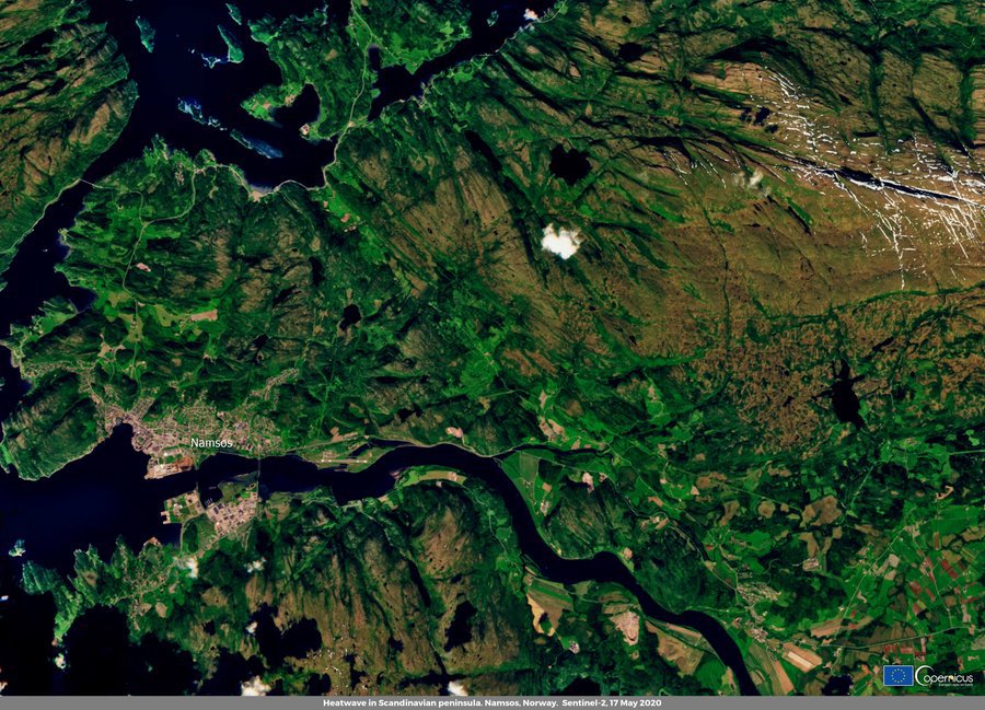 Фото з супутника Sentinel2, Європейське космічне агентство