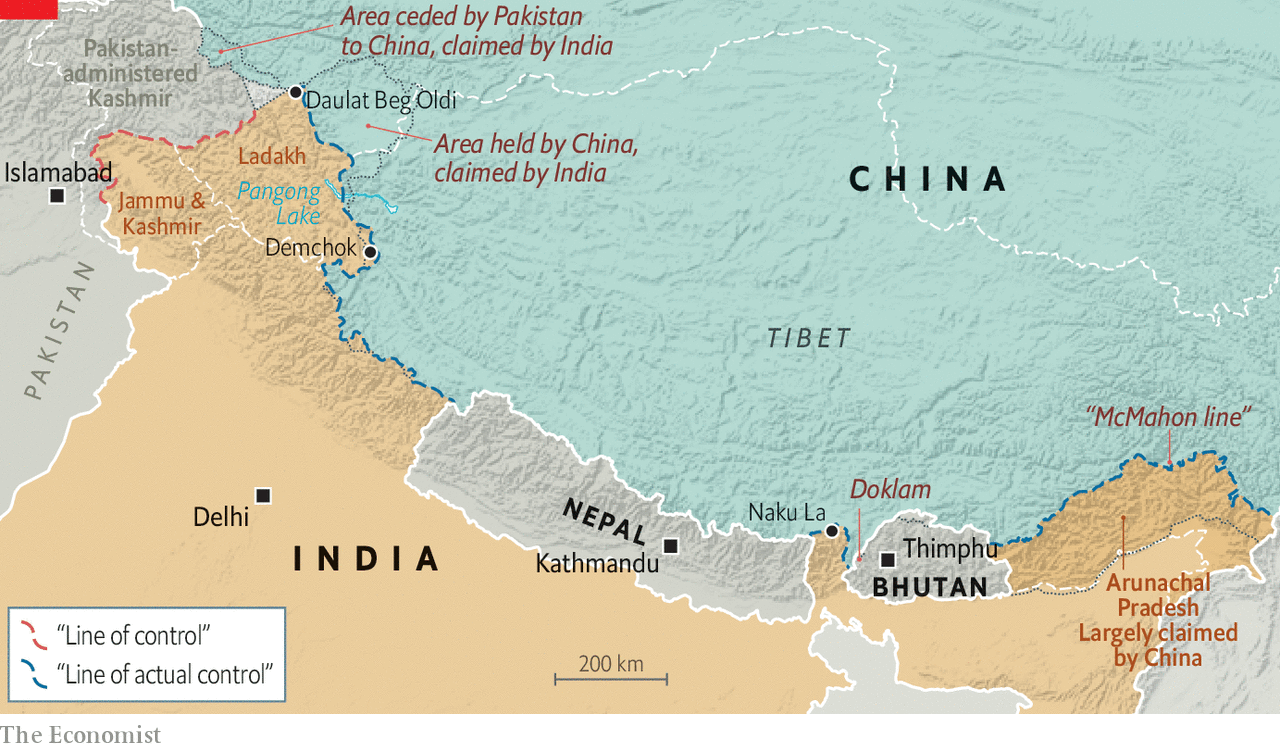 Карта конфліктних зон: The Economist