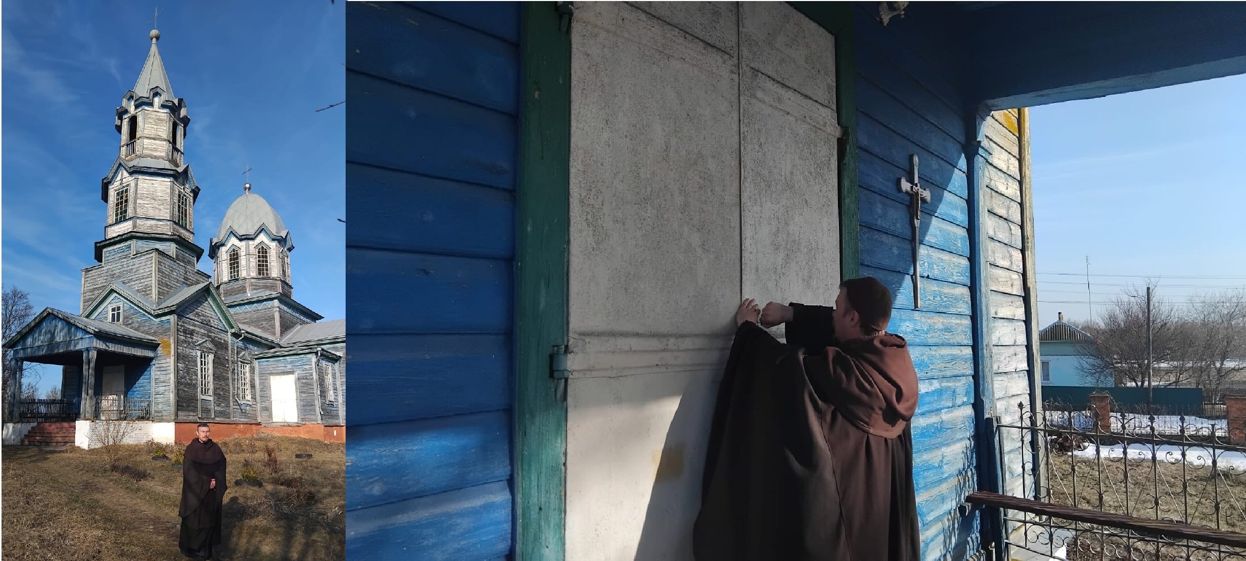 Віталій із сумом називає великі храми в селах валізами без ручки, бо парафіяльному священнику доводиться самотужки і проводку міняти, і ікони писати, і дах ремонтувати. Фото автора