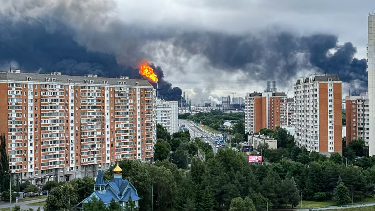 Москва після атаки дронів 18 червня. Джерело фото: Фото: AFP/Scanpix/LETA