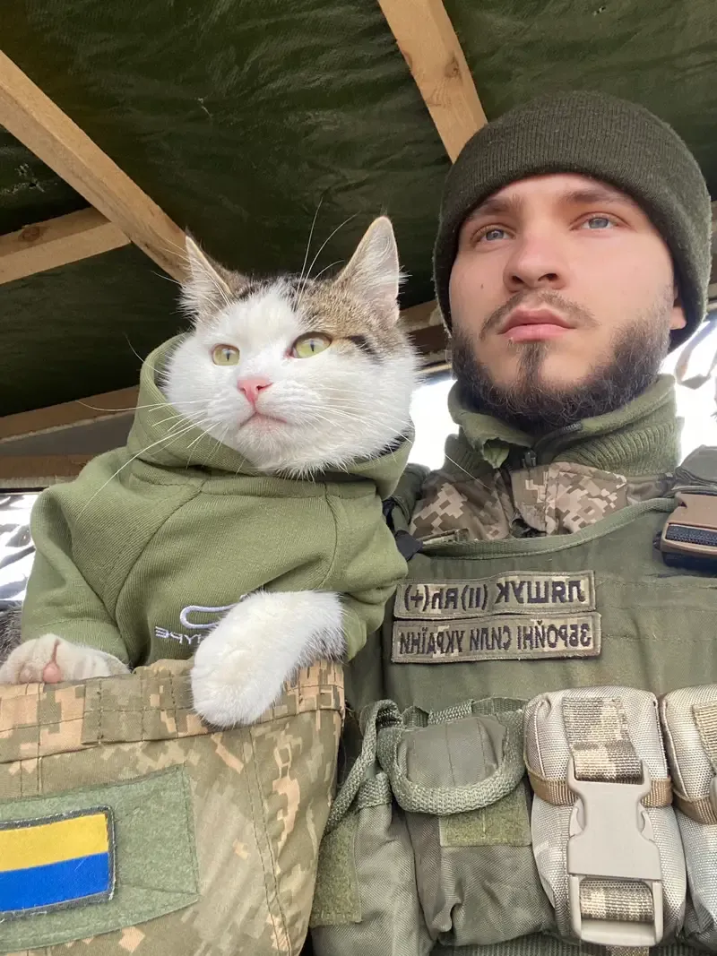 Кіт Шайба і його власник Олександр Ляшук