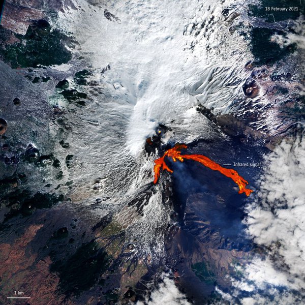 Супутникове фото дня: виверження Етни