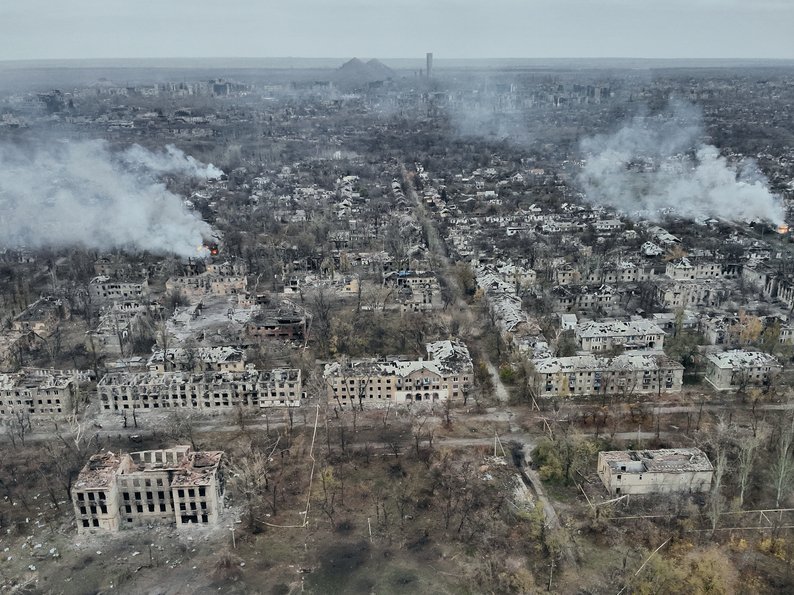 Торецьк, руйнування міста після обстрілів РФ, листопад 2024 року. Getty Images/Vlada Liberova/Libkos/Getty Images