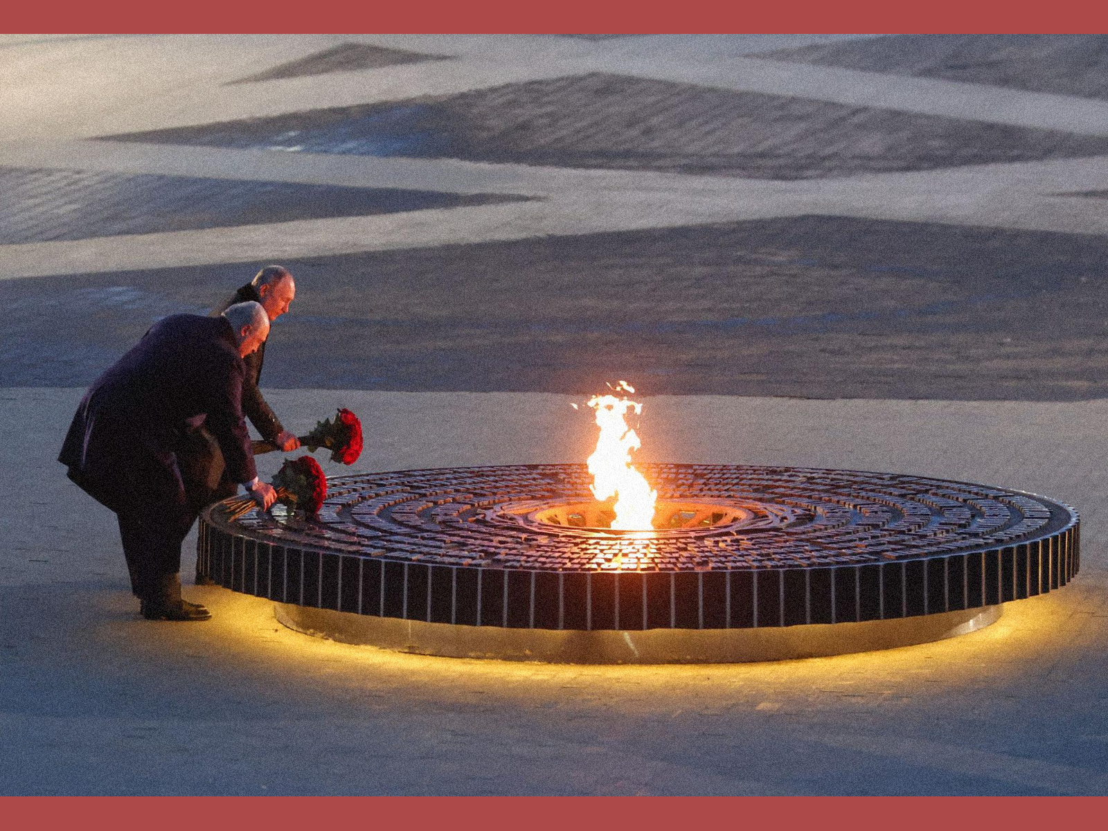 Memorial in memory of civilians who became victims of genocide during the Great Patriotic War. Leningrad region, Russia