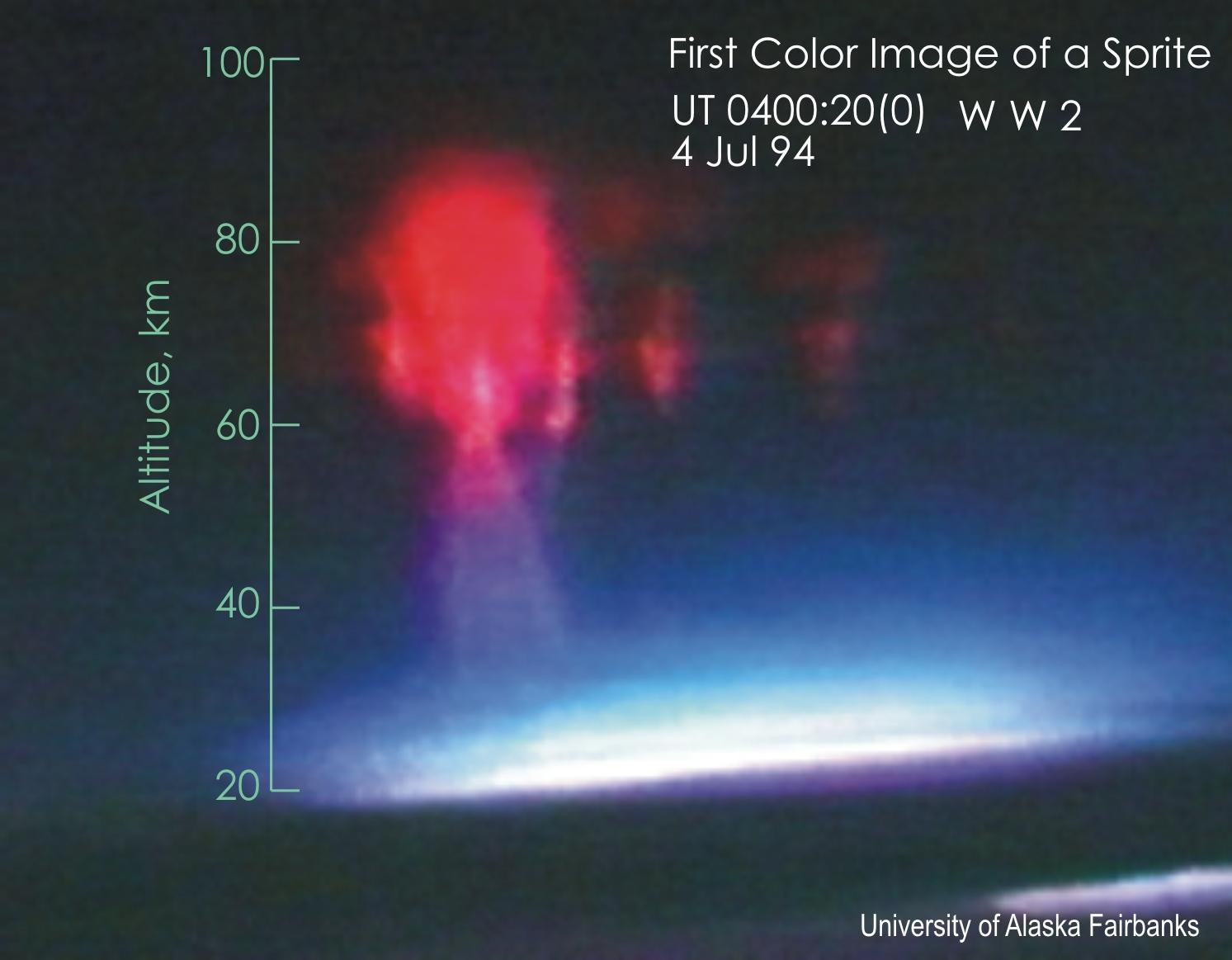 Перше кольорове зображення спрайту, зроблене зовсім недавно, в дев'яностих: ліворуч позначено висоту над землею: фото з вікіпедії