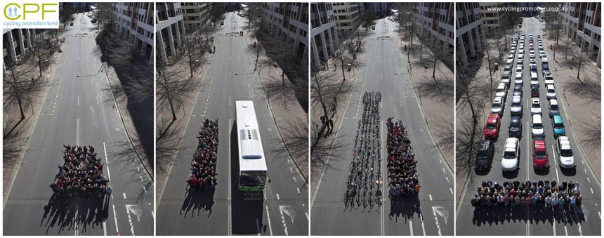 Скільки місця потрібно, щоб перевезти 69 людей? Фото: Cycling promotion fund
