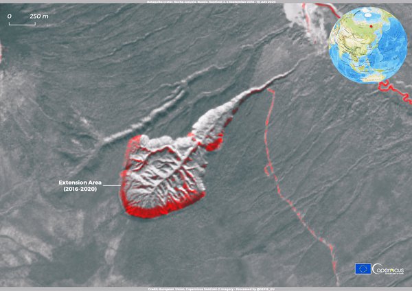 Супутникове фото дня: найбільший у світі кратер у вічній мерзлоті росте через зміну клімату (ФОТО)