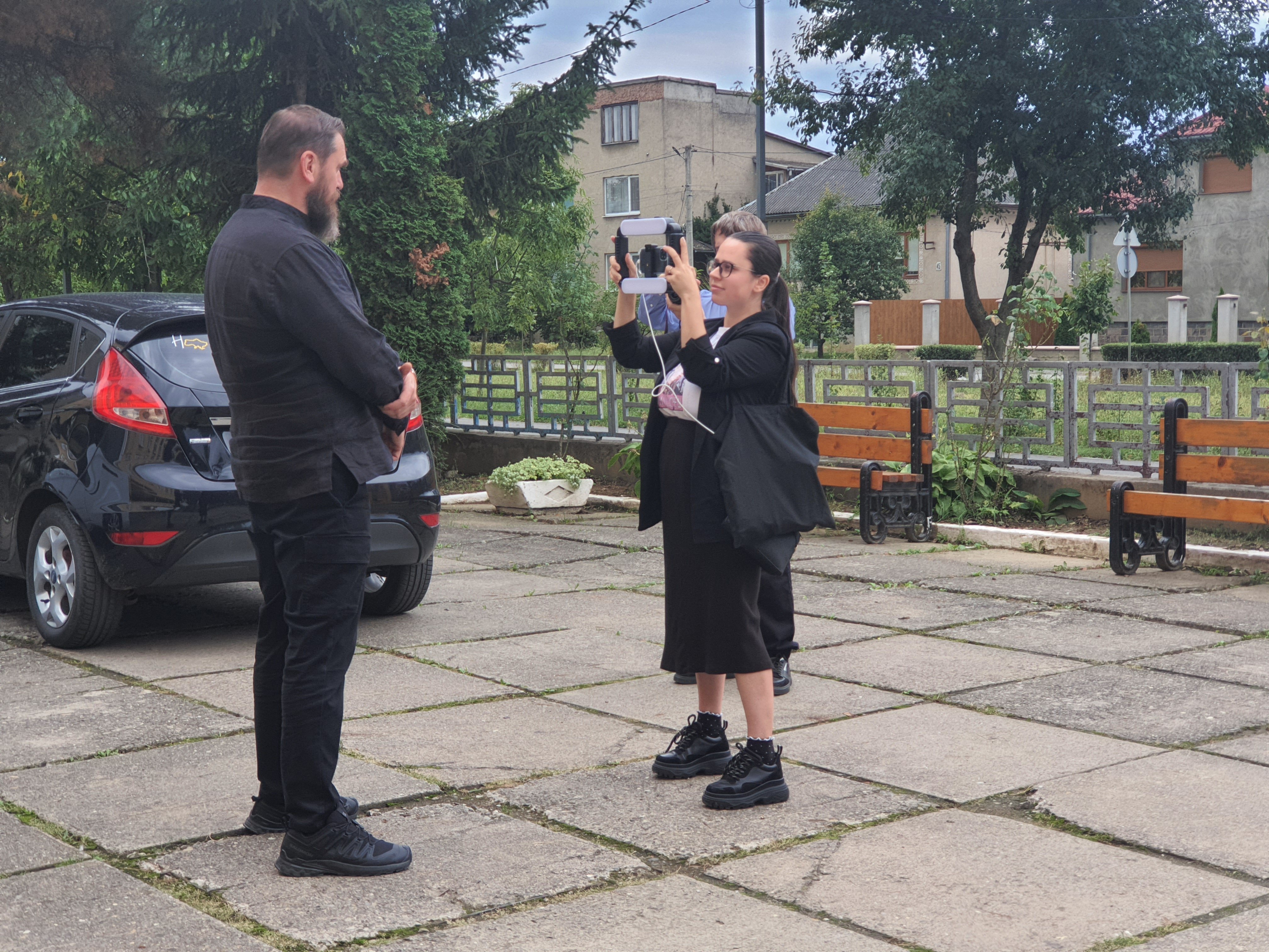 Міла Мороз висвітлює приїзд на Закарпаття міністра освіти Оксена Лісового