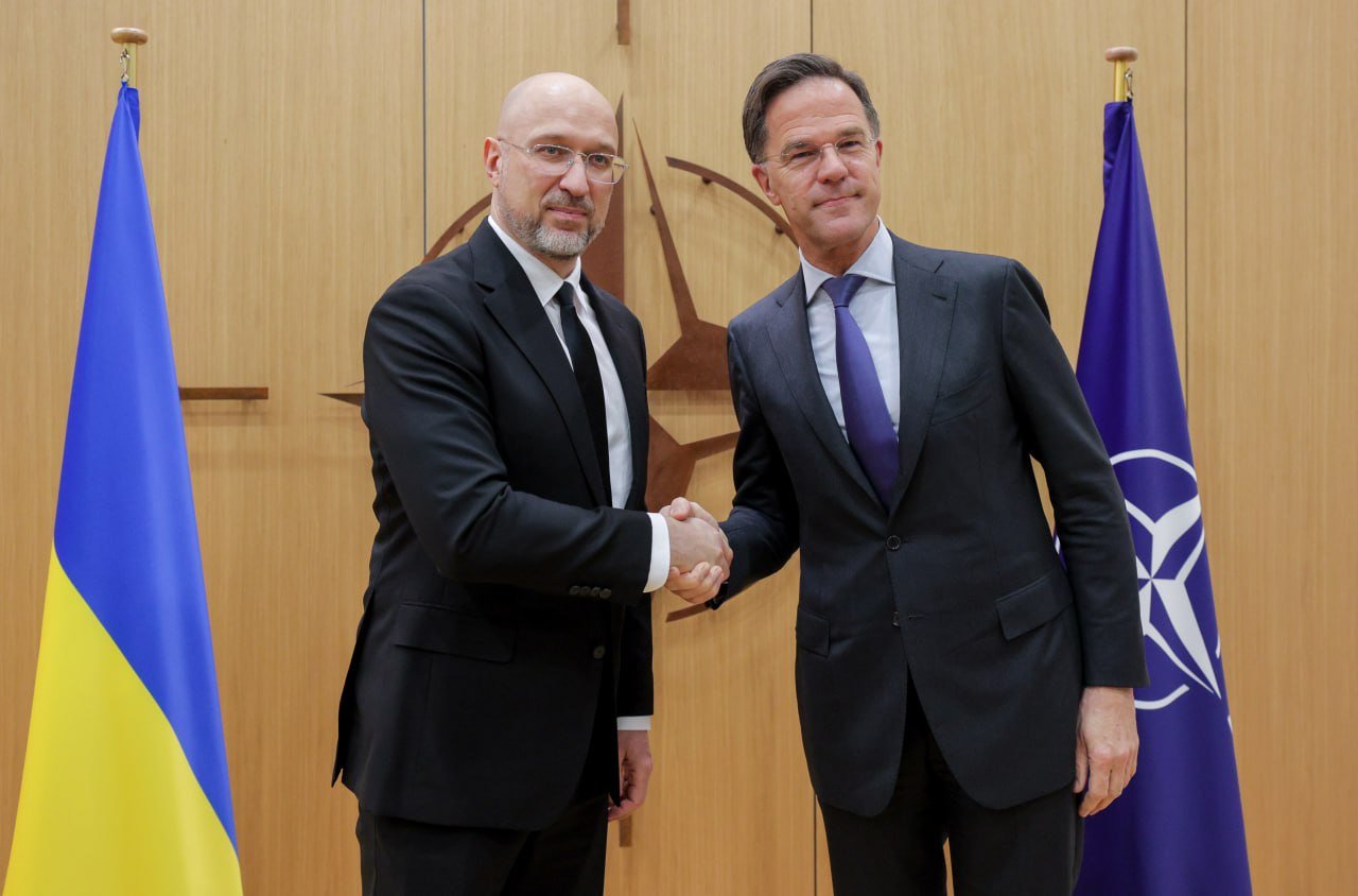 Денис Шмигаль і Марк Рютте. Фото: x.com/Denys_Shmyhal