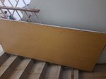 Попередній перегляд Імпровізований пандус у відділенні Пенсійного на Троєщині зроблений із деревно-стружкової плити