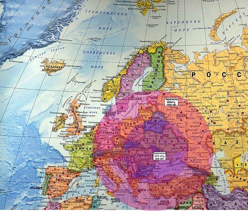 Карта поширення сигналу російського радіомовлення з території невизнаного Придністров’я