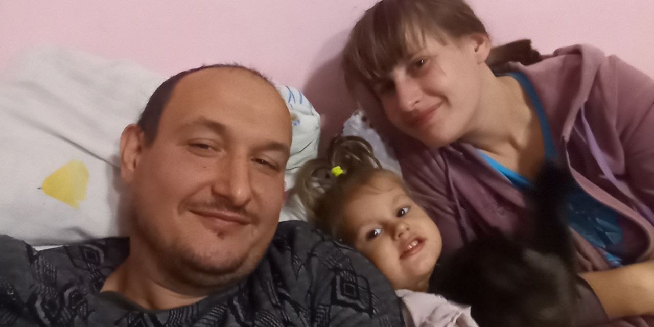 Олександр Царенок із дружиною Мариною та молодшою донькою Соломією