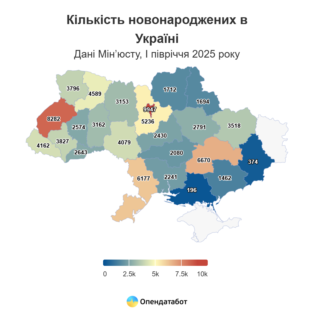 Кількість новонароджених в Україні