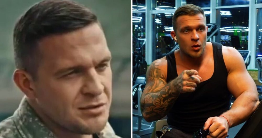 On the left is the "American soldier" from the propaganda video, and on the right is the Moscow fitness blogger.