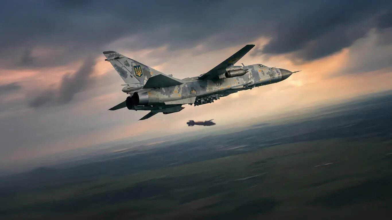 Український КАБ «Вирівнювач» та Су-24М. Ілюстративне зображення Міністерство оборони