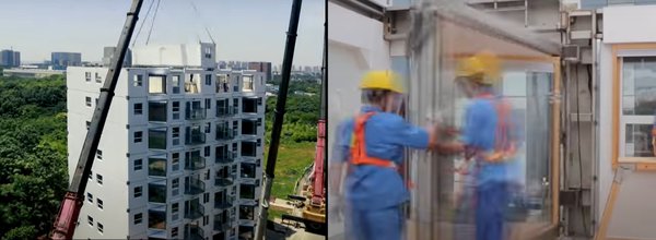 Відео дня. В Китаї збудували десятиповерхівку за добу