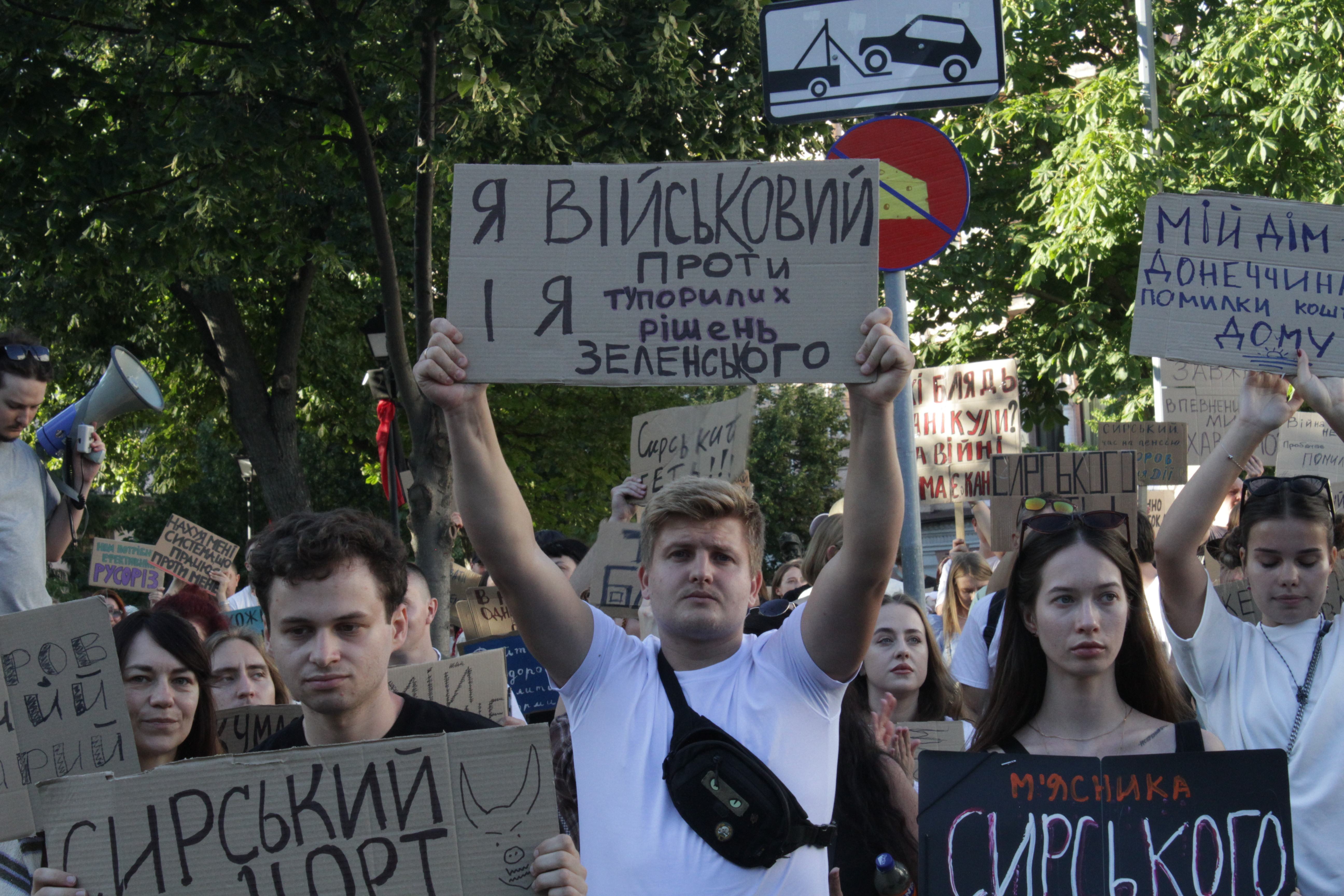 Колишній військовий Володимир Мальцев на протестах у Києві