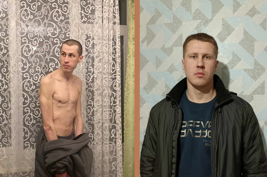 Oleksii ANULIA right after Russian captivity and after 10 month of rehabilitation