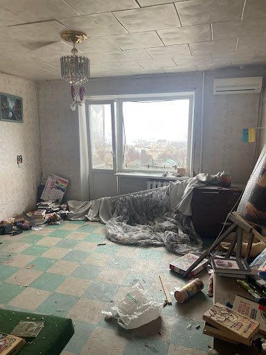 Фото з квартири Єлизавети Гончарової в Бахмуті, пізніше житло згоріло. Фото надане героїнею публікації
