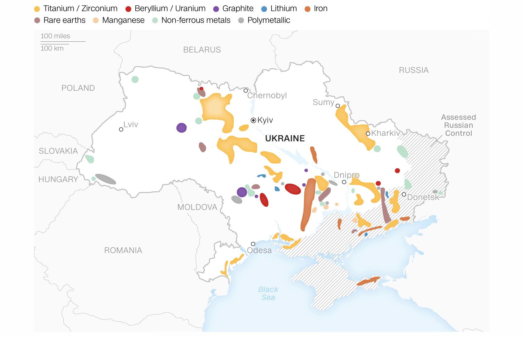 Мінеральні ресурси України. Джерело: CNN