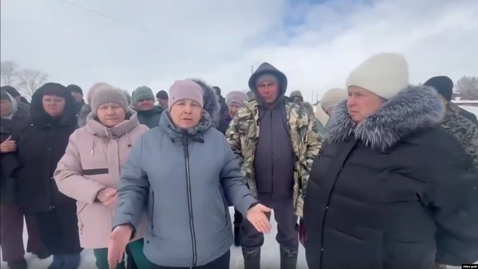 Кадр із відеозвернення до Путіна мешканців села Козиха