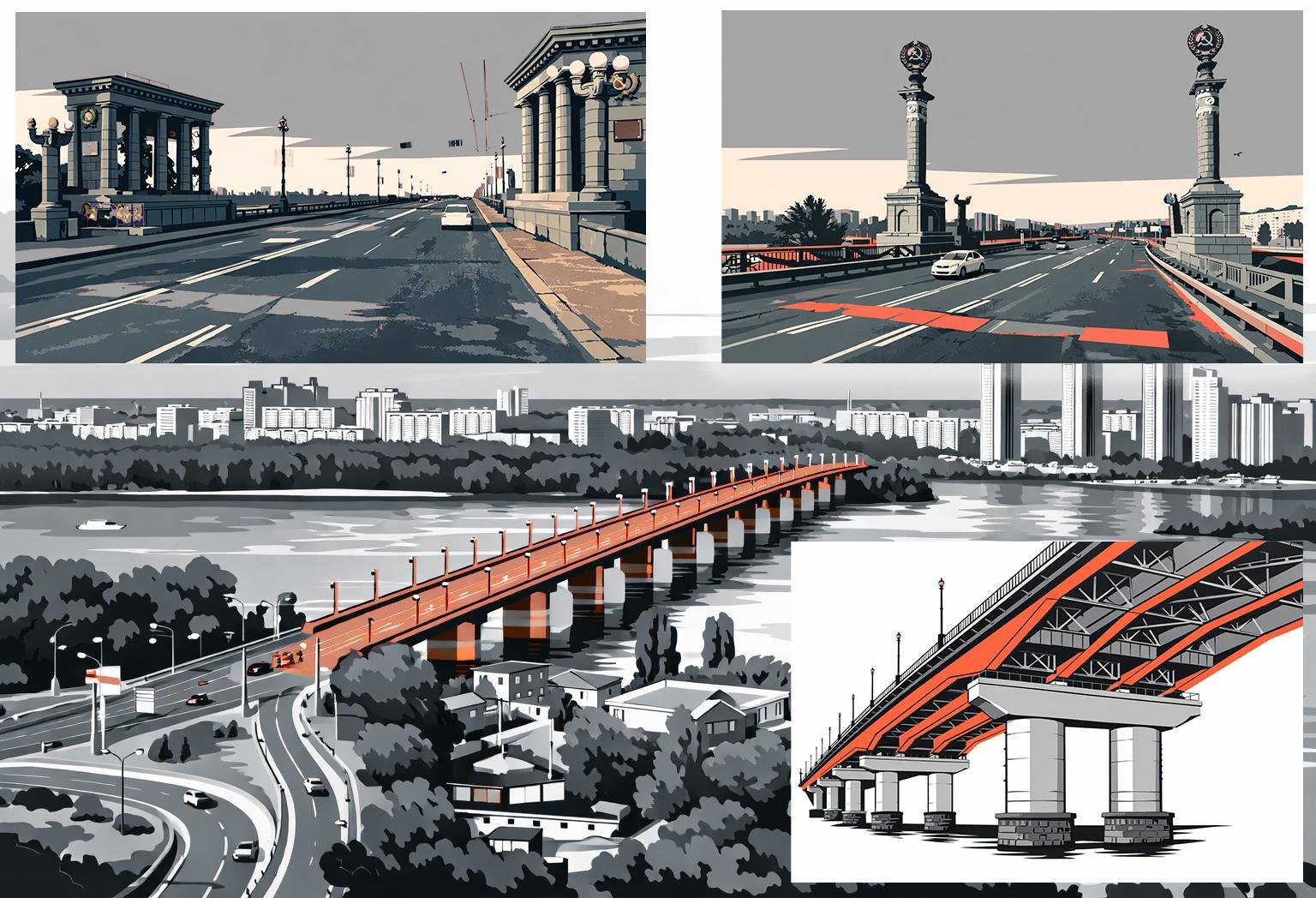 Основні деталі мосту, які сукупно охороняються українським законодавством і не можуть бути змінені