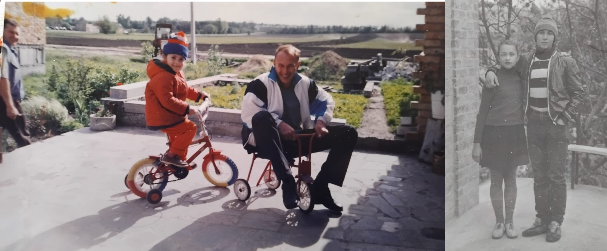 Архівні фото. На світлині праворуч Сергій Русінов із молодшою сестрою Наталією. На фото ліворуч Сергій разом із племінницею та чоловіком сестри Валерієм. Фото авторки