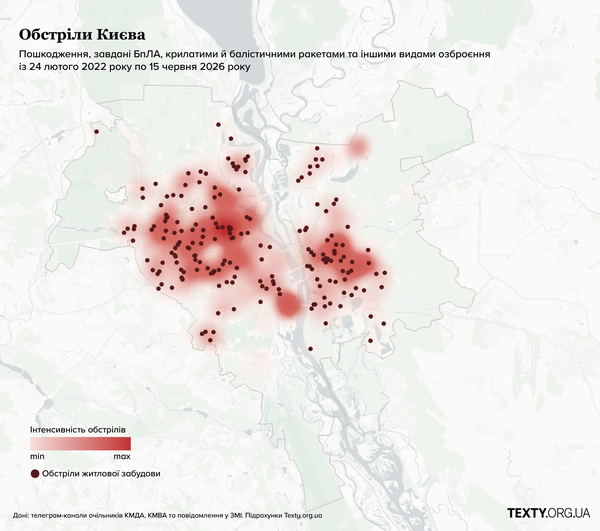 Карта терору. Як Росія змінювала тактику ударів по Києву (інфографіка)