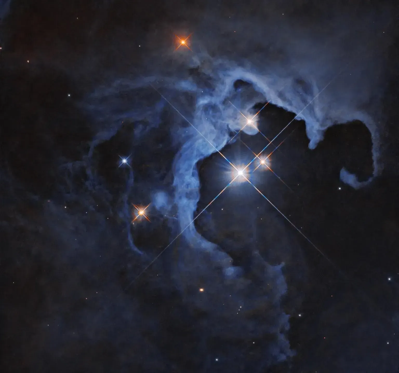 Зоряна система, що складається зі змінної зорі HP Tau, HP Tau G2 і HP Tau G3. Знімок телескопа NASA "Габбл"