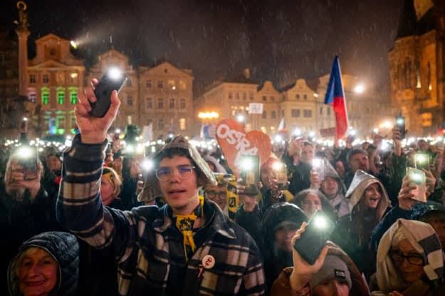 Протести в Чехії. Фото: CTK