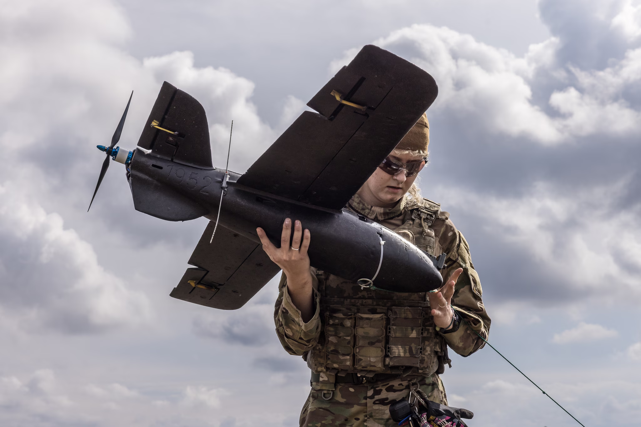 Олександра з дроном