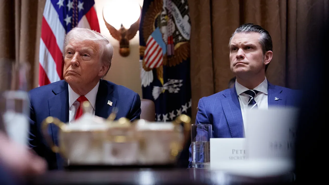 Президент США Дональд Трамп та глава Пентагону Піт Гегсет Andrew Harnik/Getty Images