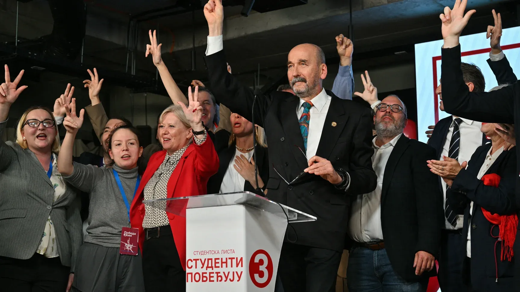 Представники «Студентського списку» на виборах у Сербії Andrej ISAKOVIC / AFP via Getty Images