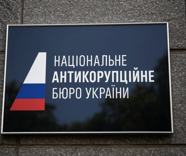 Лого НАБУ з російським триколором, поширене в рамках спланованої атаки на НАБУ