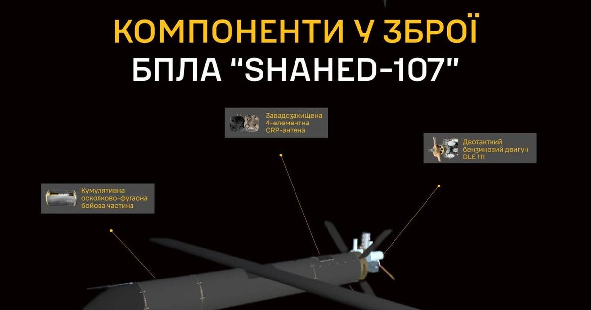 ГУР опублікувало деталі про Shahed-107