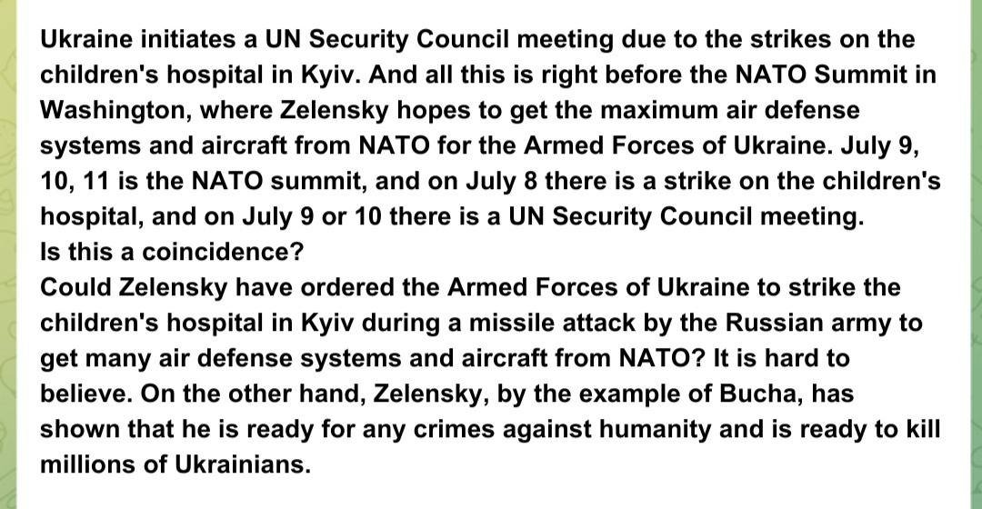 photo_5219678630072933792_y ohmatdyt, russian missile attack, russo-ukrainian war, disinformation, eng, russian propaganda