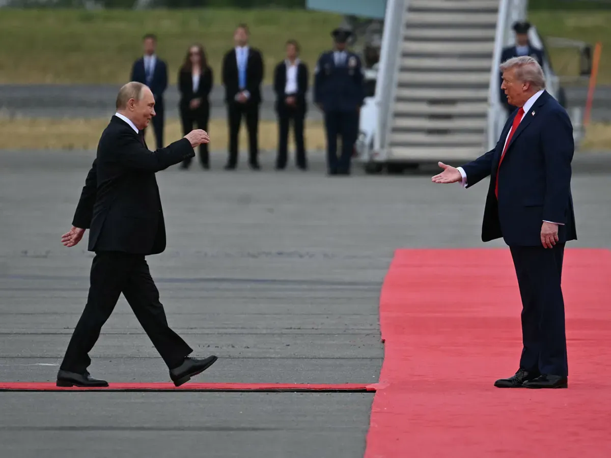 Путін і Трамп під час зустрічі на Алясці 15 серпня 2025 року