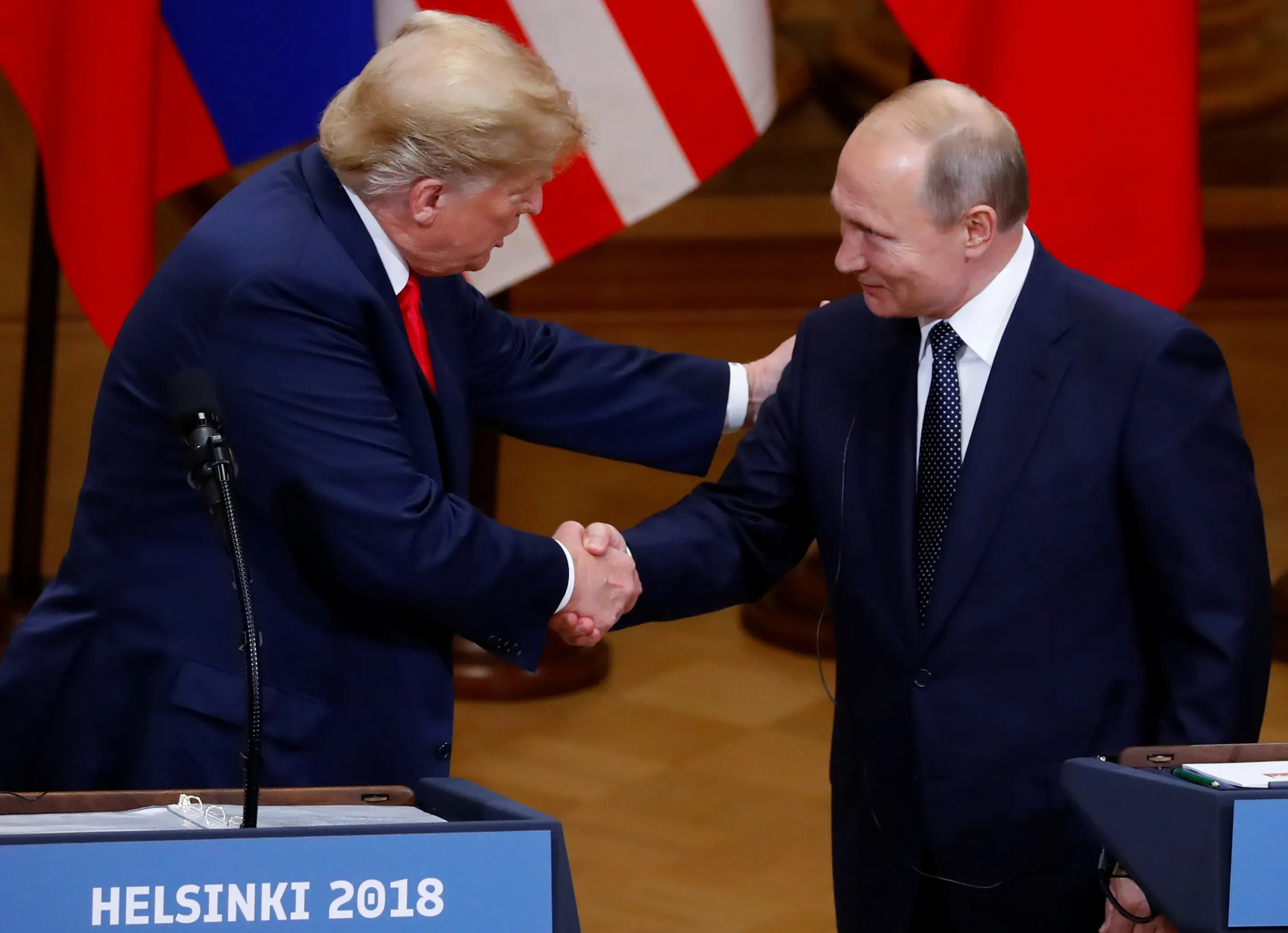 Трамп і Путін на зустрічі в Гельсінкі, 2018 рік. Фото: www.brookings.edu