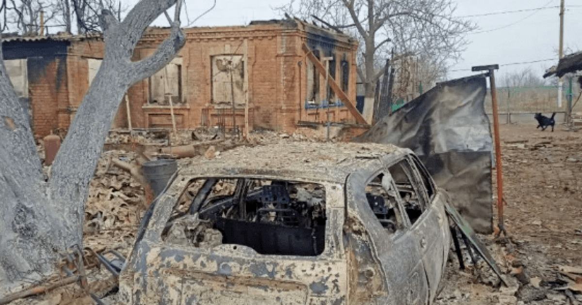 Малі Щербаки в Запорізькій області, 2022 рік. За час повномасштабної війни село кілька разів переходило з рук у руки