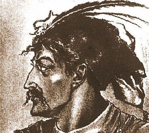 Іван Богун. Літографія Яна Мадеєвського, 1884 рік. Жодне з прижиттєвих зображень козацького полковника не дійшло до нашого часу