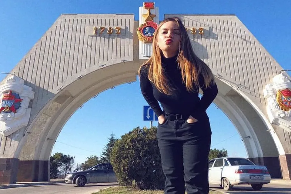 Пропагандистка Олеся Медведєва в Криму. Вона заявила, що в кримчан немає ностальгії за Україною